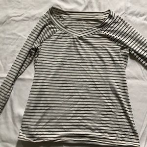 Loft long sleeve black and white strip size large